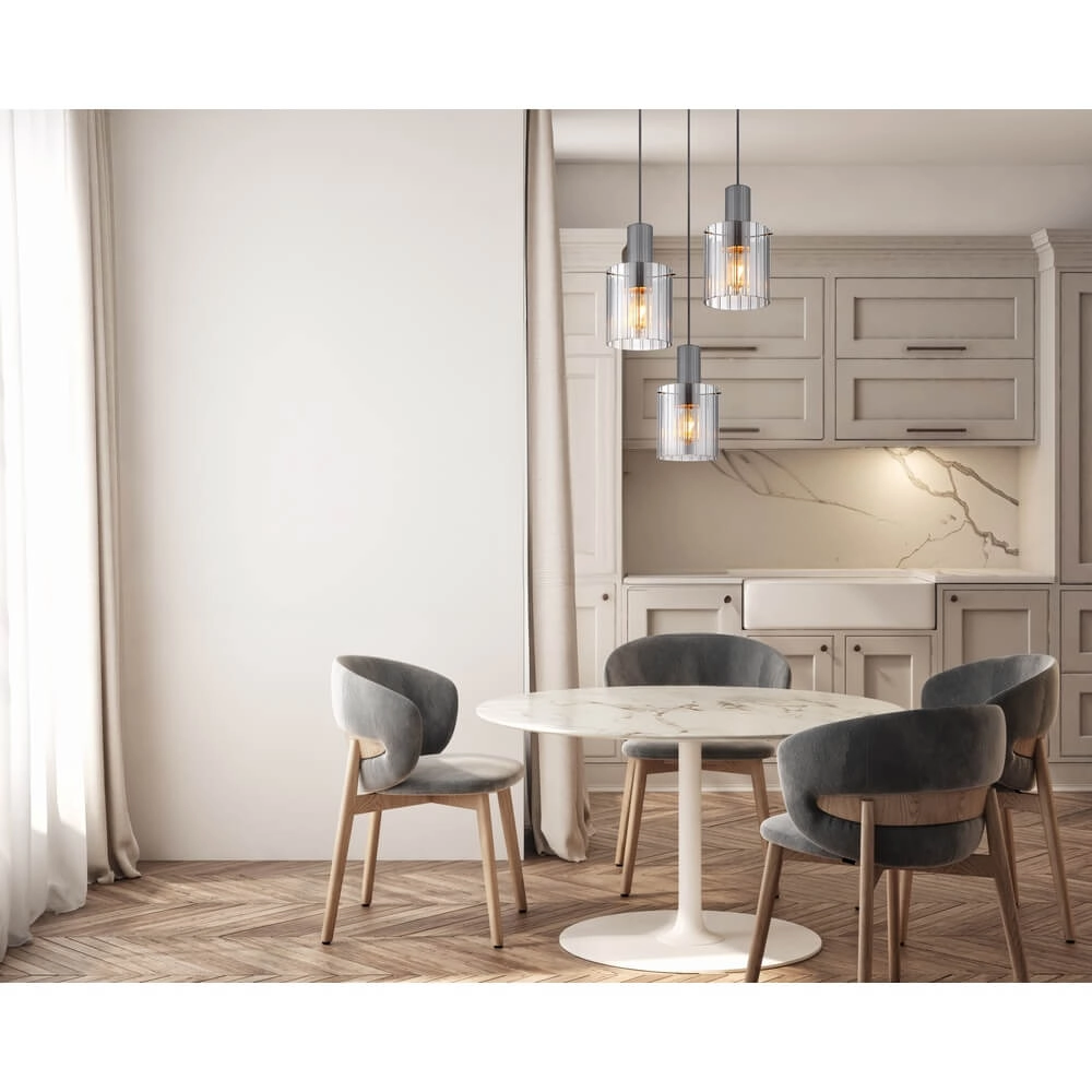Pendelleuchte Tulivar Design Rauchglas 3-flammig Globo 9007371447664
