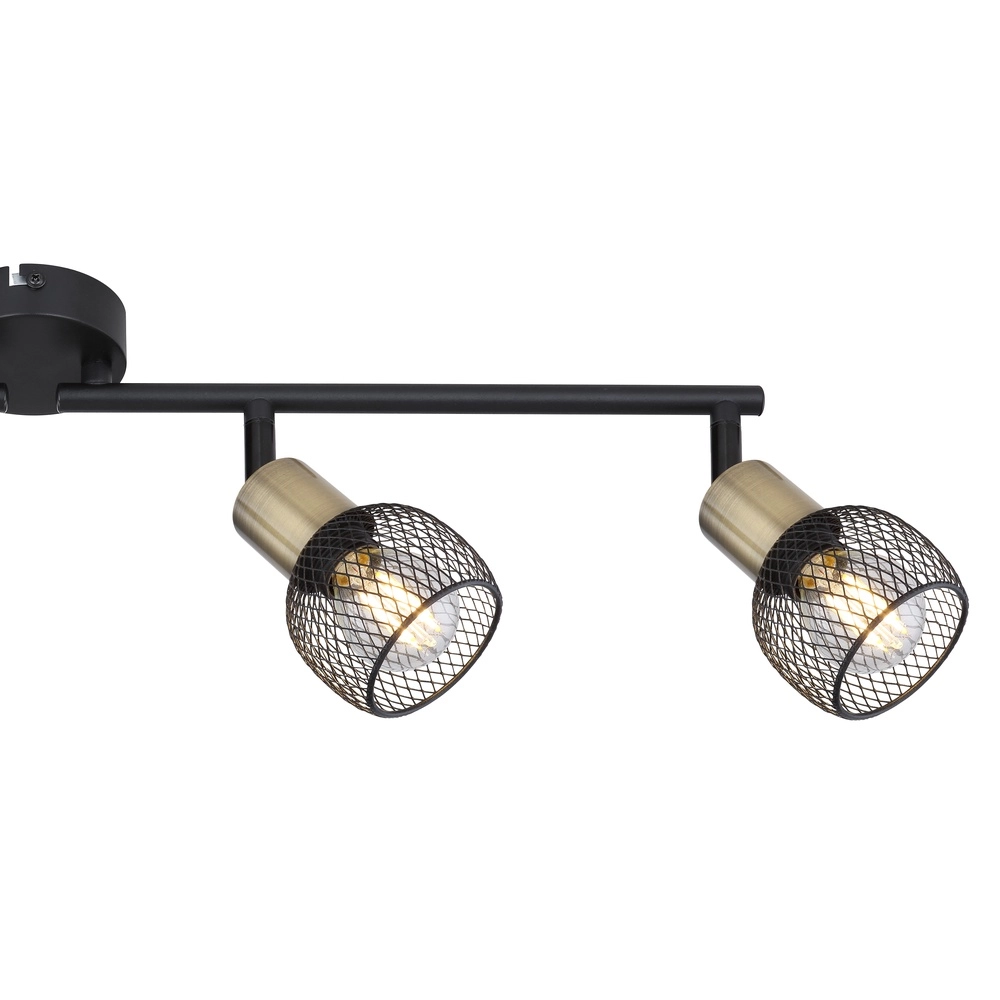 Deckenlampe Fiastra 4-helliges Schwarz mit Mesh Globo 9007371418121