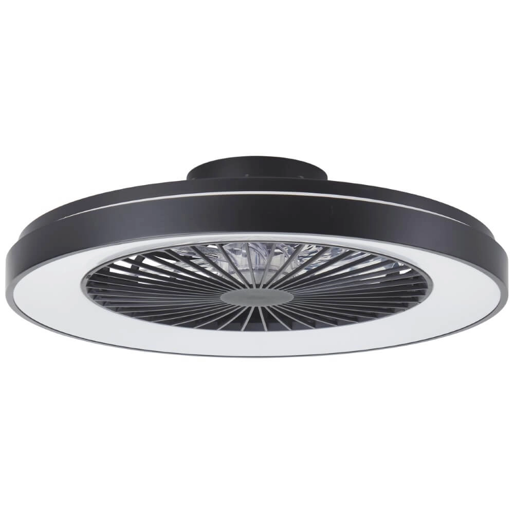 Schwarzer Deckenventilator Mazzaro mit RGB-Lampe - 58cm Brilliant 4004353441202