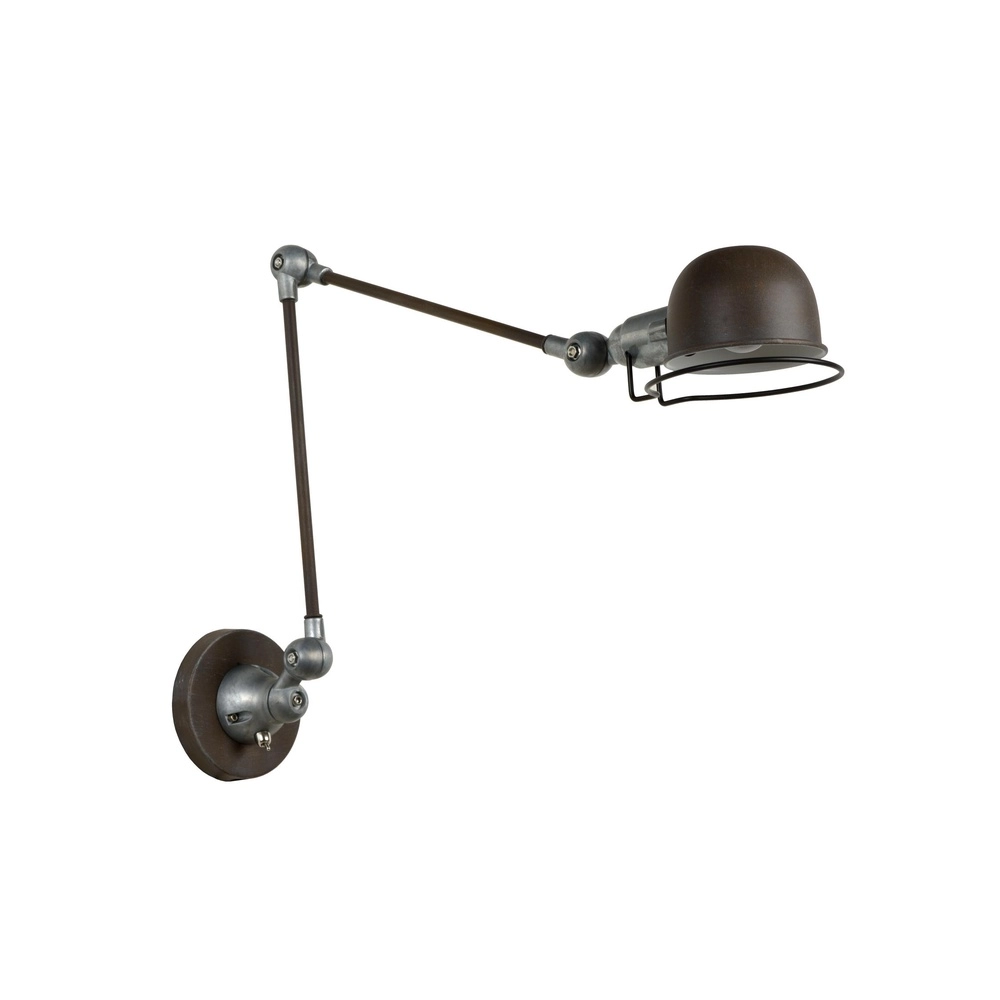 Ausklappbare Wandlampe Honore Klassisches rostbraun
