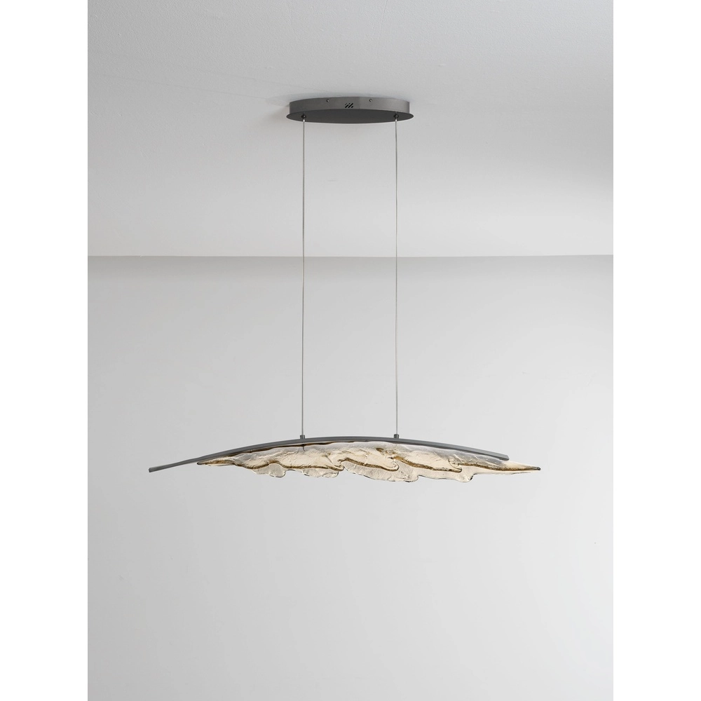 Design-Pendellampe Amado Anthrazit mit Mokka 104 cm Lyora 5212063500273