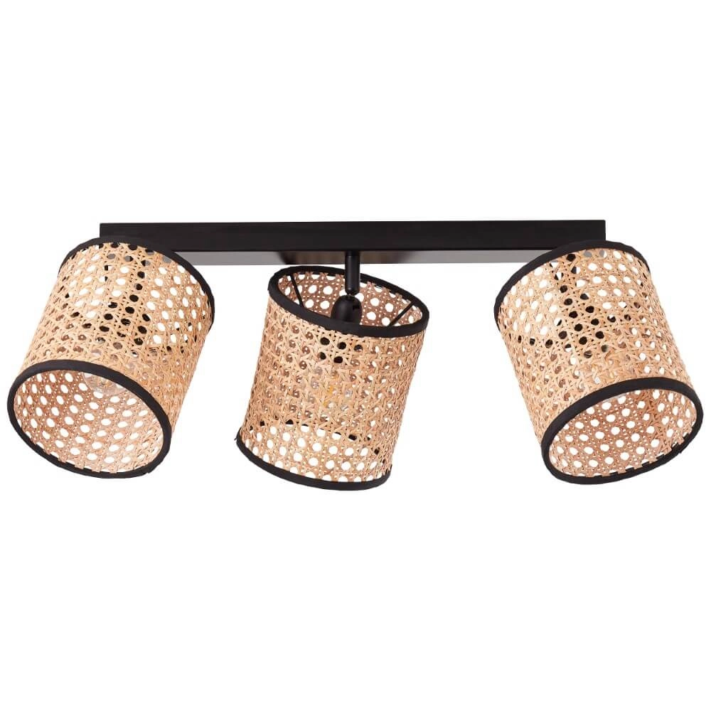 Deckenleuchte aus Rattan Wiley 3-flammig Brilliant 4004353396519