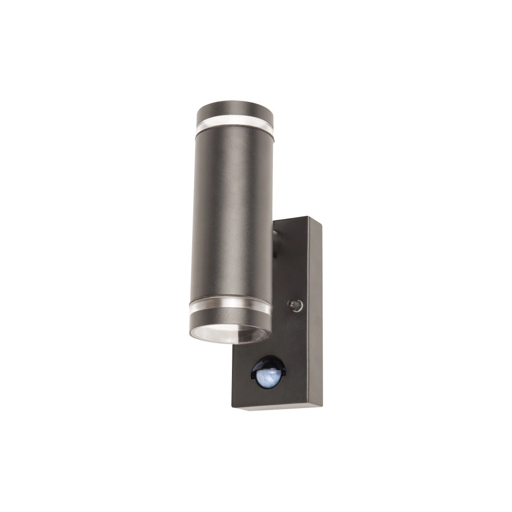 Doppelwand-Scheinwerfer mit Sensor Opden Anthrazit – 2x GU10