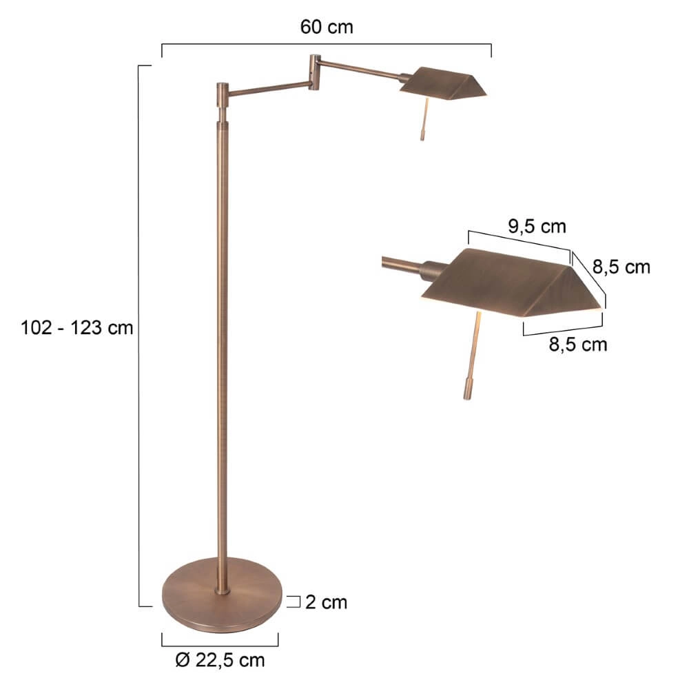 Leselampe aus Bronze Retina mit LED Steinhauer 8712746135671