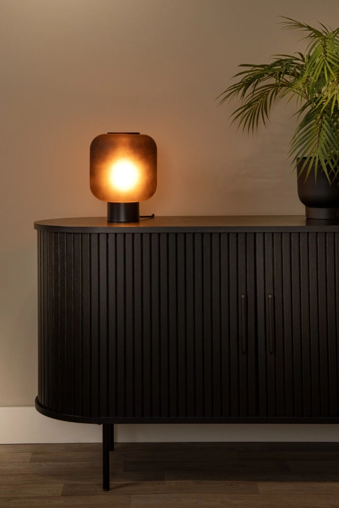 Schwarze Tischlampe Eloise Ø 21cm Lucide 5411212452498