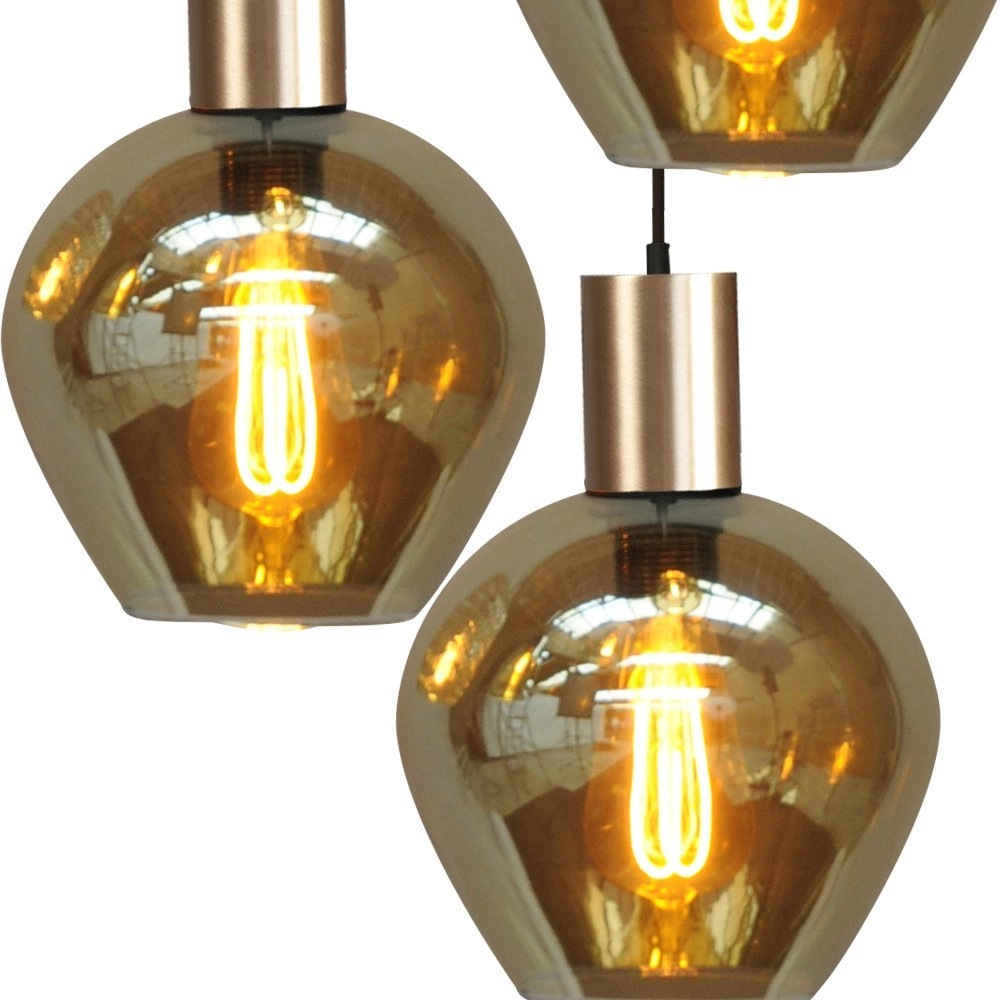 Hängelampe 5 Lichter Bounty schwarz mit gold Masterlight 8718121247755