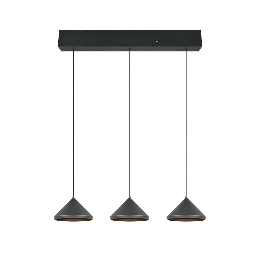 3-flammige Pendelleuchte Laguna schwarz Trio 4017807667646