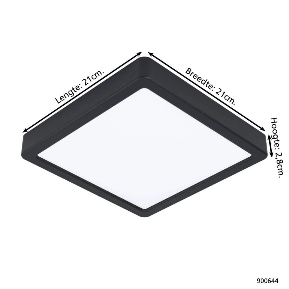 Badezimmerlampe Fueva 5 IP44 – Schwarz – 21 cm Eglo 9008606245277