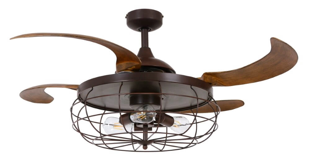 Industrieller Deckenventilator mit Holz Fanway Industri Ø 122cm