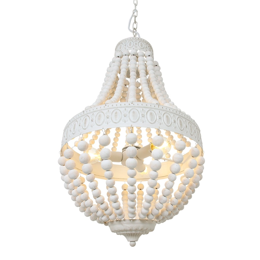 Weißer Kronleuchter Ella Ø 40cm Steinhauer 8712746132083
