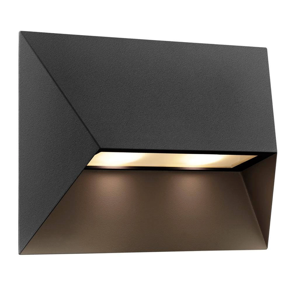 Moderne Wandleuchte Pontio schwarz 26cm