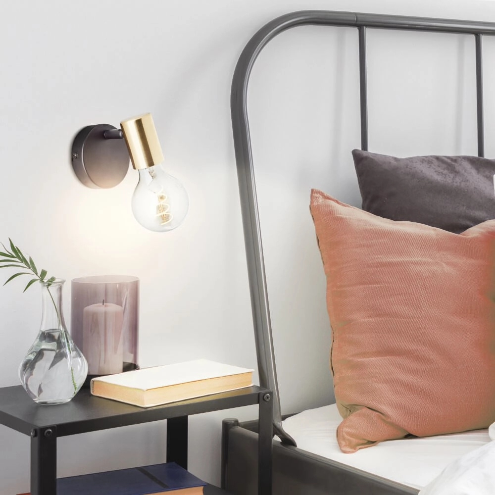 Wandlampe Kerry schwarz mit gold Brilliant 4004353409011