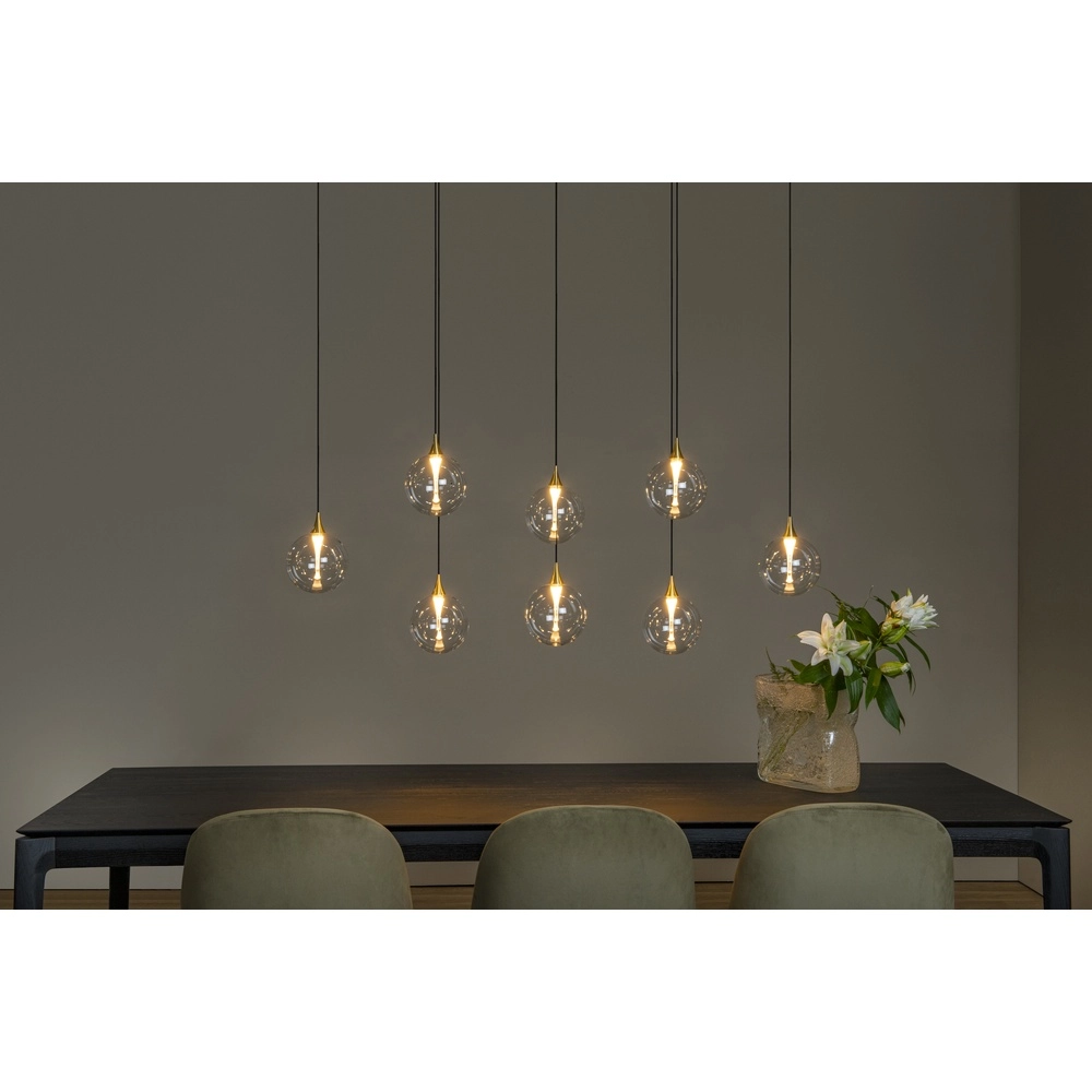 Design-LED-Pendelleuchten Gisela klar – 8x Ø 16 cm Premium by Lucide 5411212134820