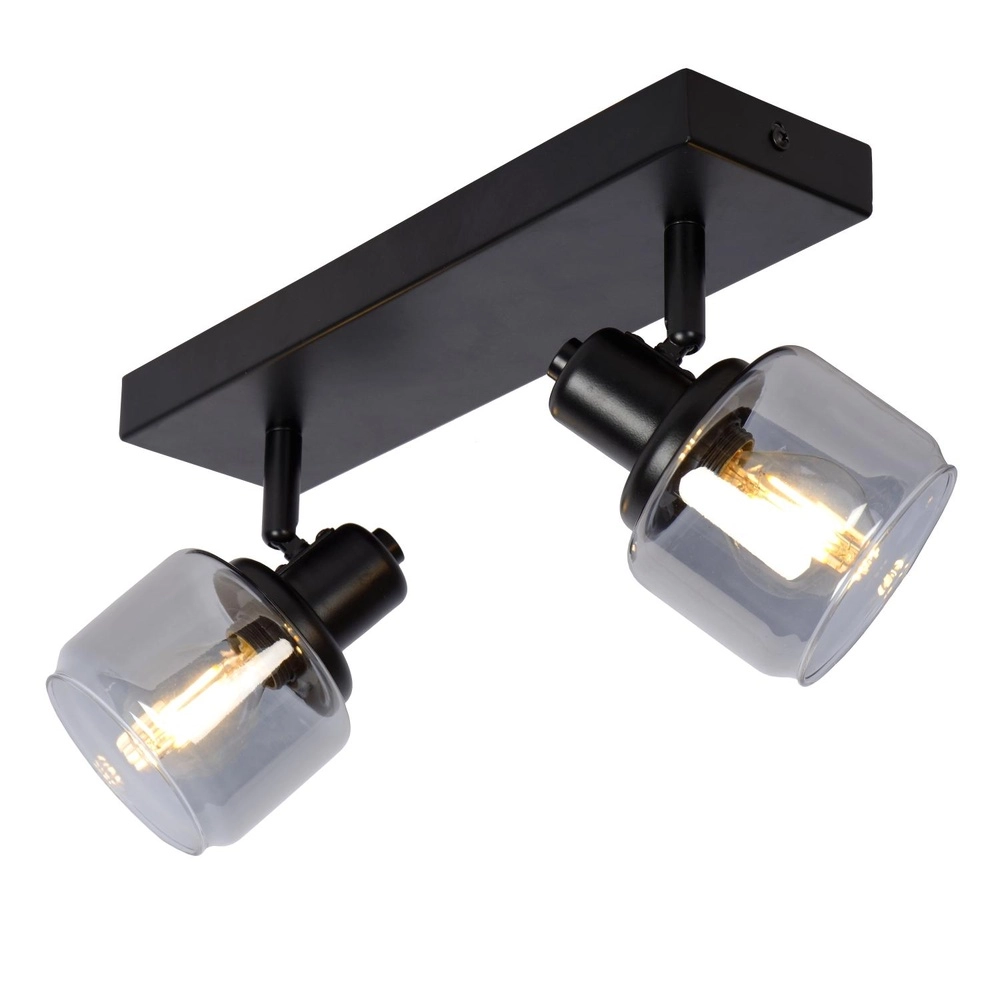 Deckenlampe Bjorn 2-Licht Schwarz Lucide 5411212771230