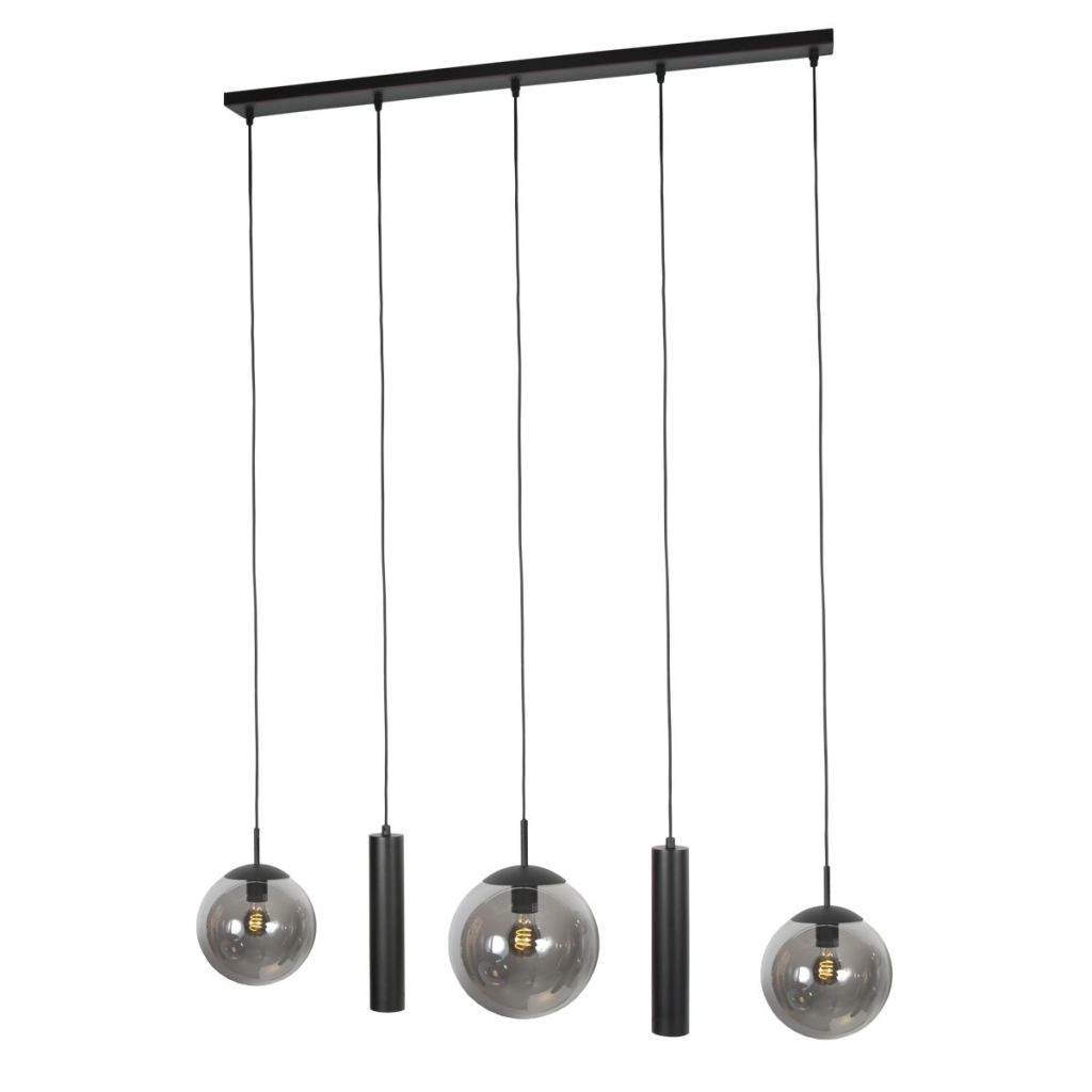 Design-Pendellampe Bollique 5-Licht Schwarz