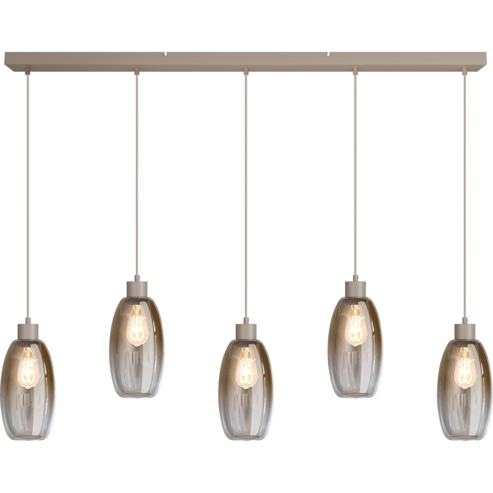 Glas-Pendellampe Olive 5x Ø 15 cm – Sand