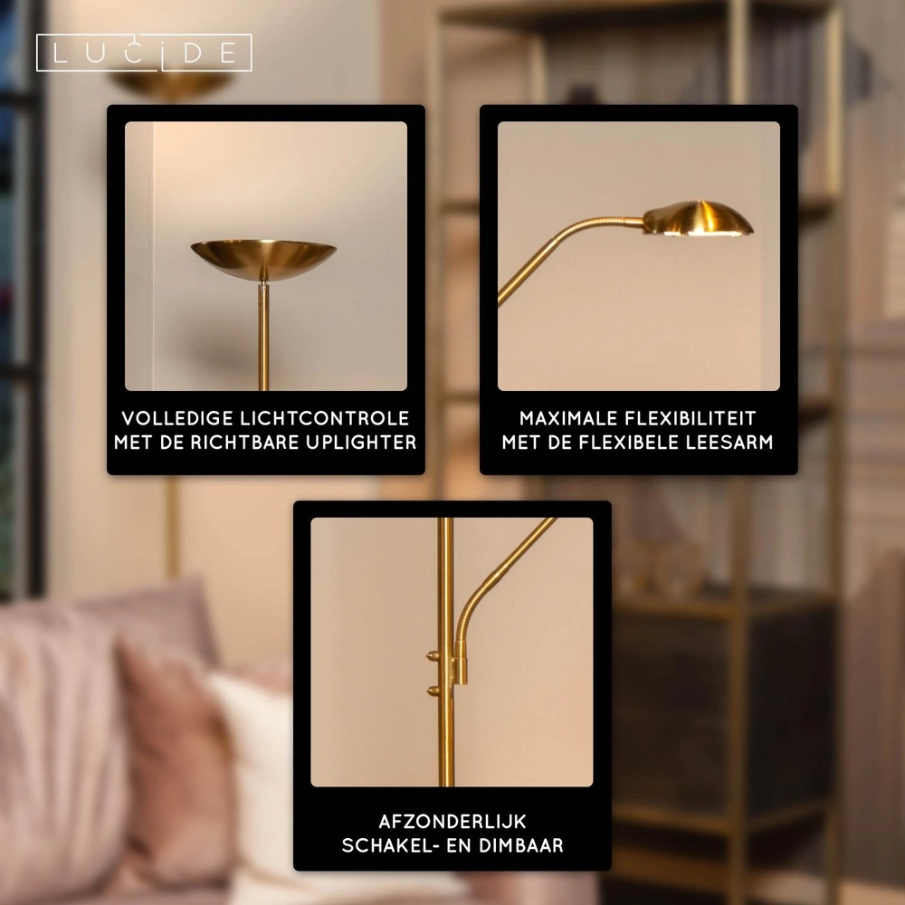 Leselampe Zenith Gold Lucide 5411212194008