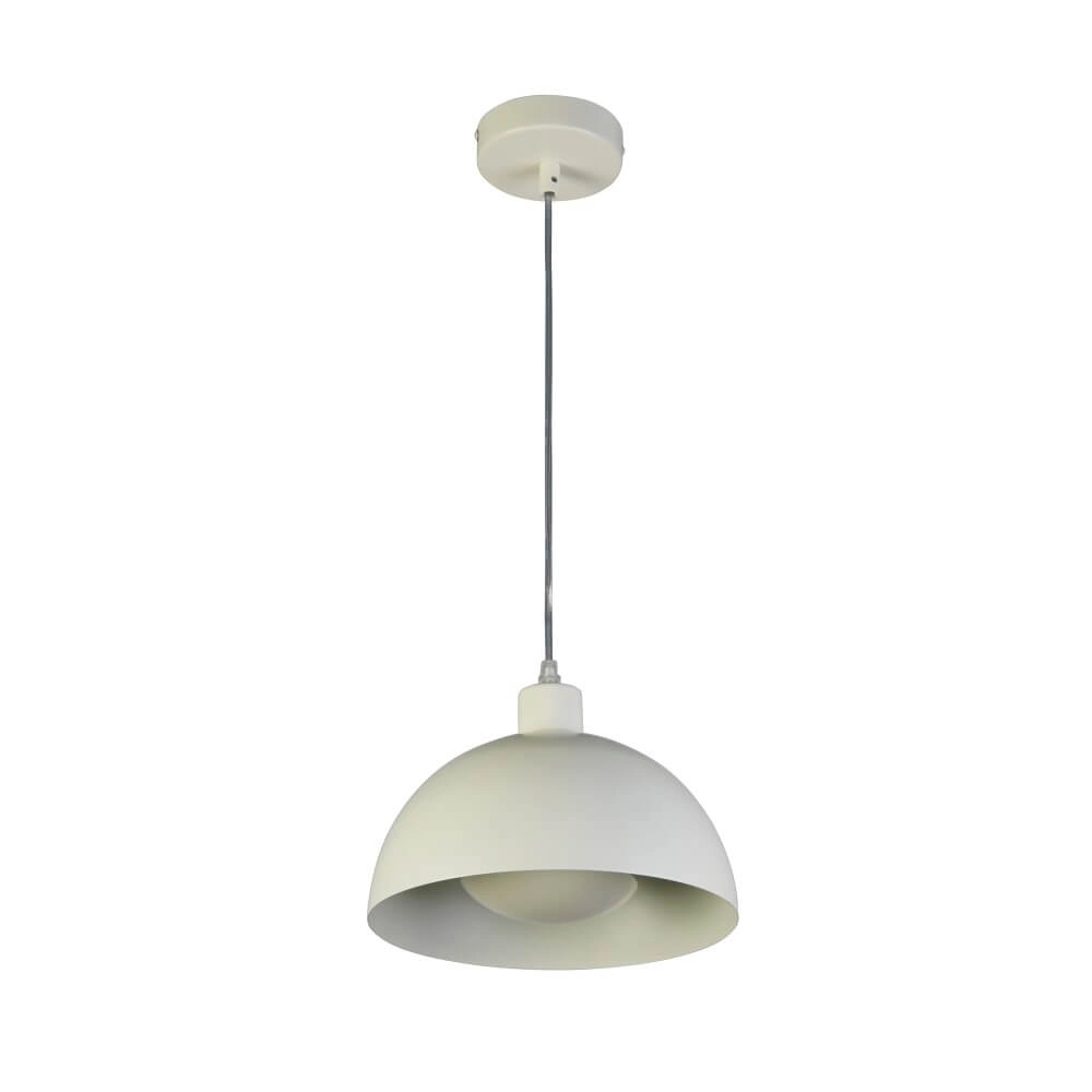 Cremefarbene Pendelleuchte Mars Schirm 31cm hoch Searchlight 5053423274324