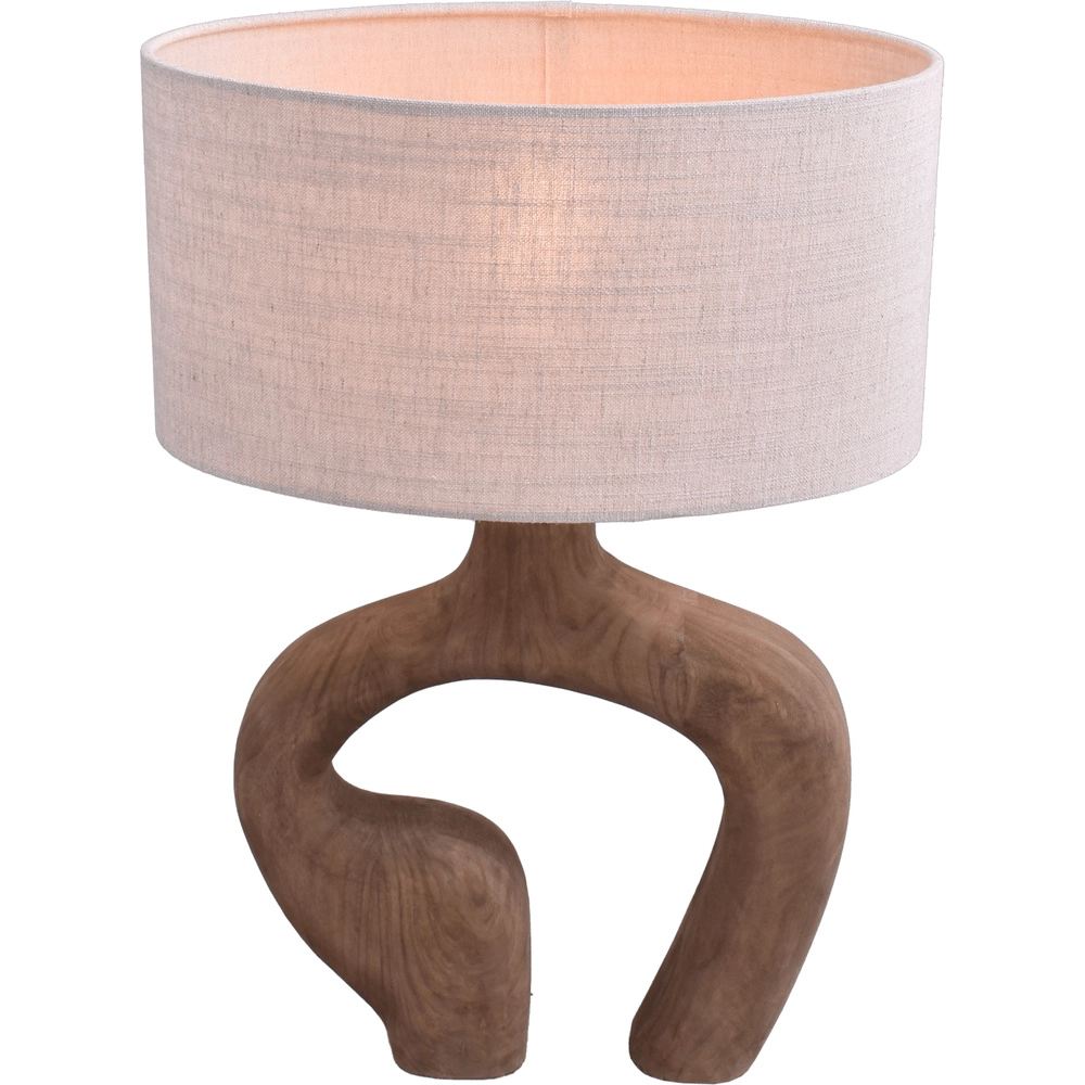 Japandi-Tischlampe Woodie 40 cm – Holz mit Naturholz