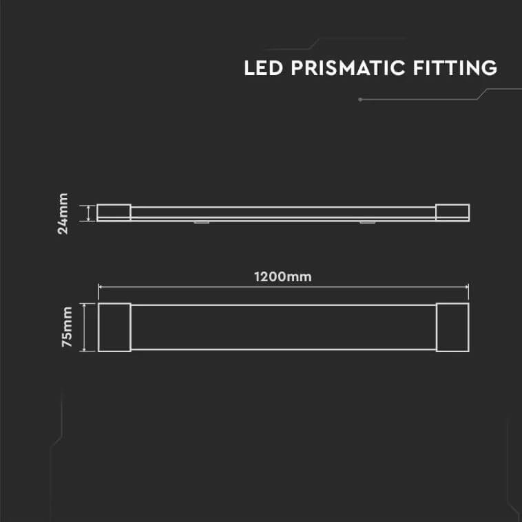 Scheunenbeleuchtung XS - 120cm - 40W 3000K IP20 Vtac 3800157663724