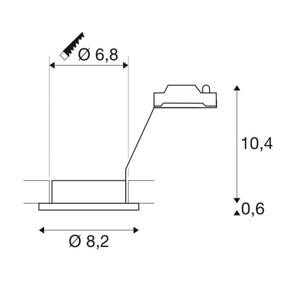 Veranda LED-Einbauspot Dolix Out GU10 Round Für Buiten Titan SLV 4024163194853