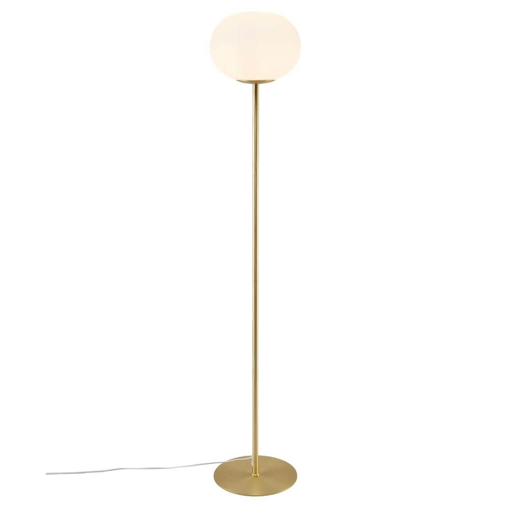 Stehleuchte aus Glas Alton Messing mit weißem Glas Nordlux 5704924001086