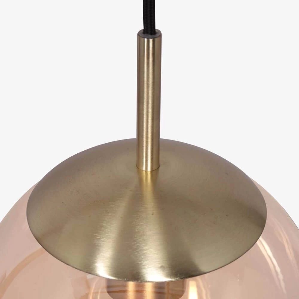 Hängelampe aus goldenem Glas Bolique Ø 20cm Steinhauer 8712746166354