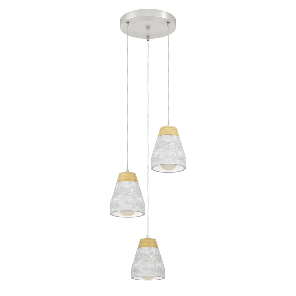 3-Licht Pendellampe Tarega Grau Eglo 9008420561522
