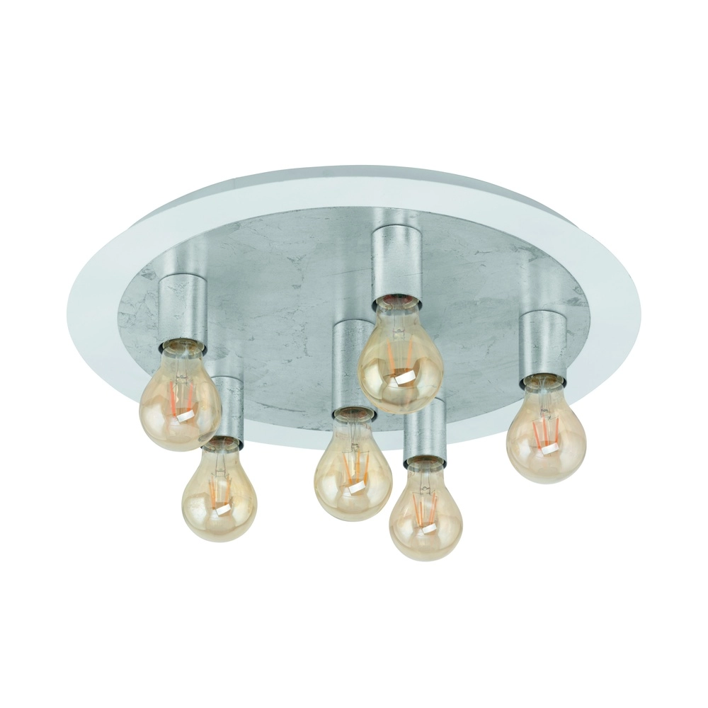 Einzigartige Deckenlampe Passano Weiß-silberne 6-Lampen Eglo 9002759974961