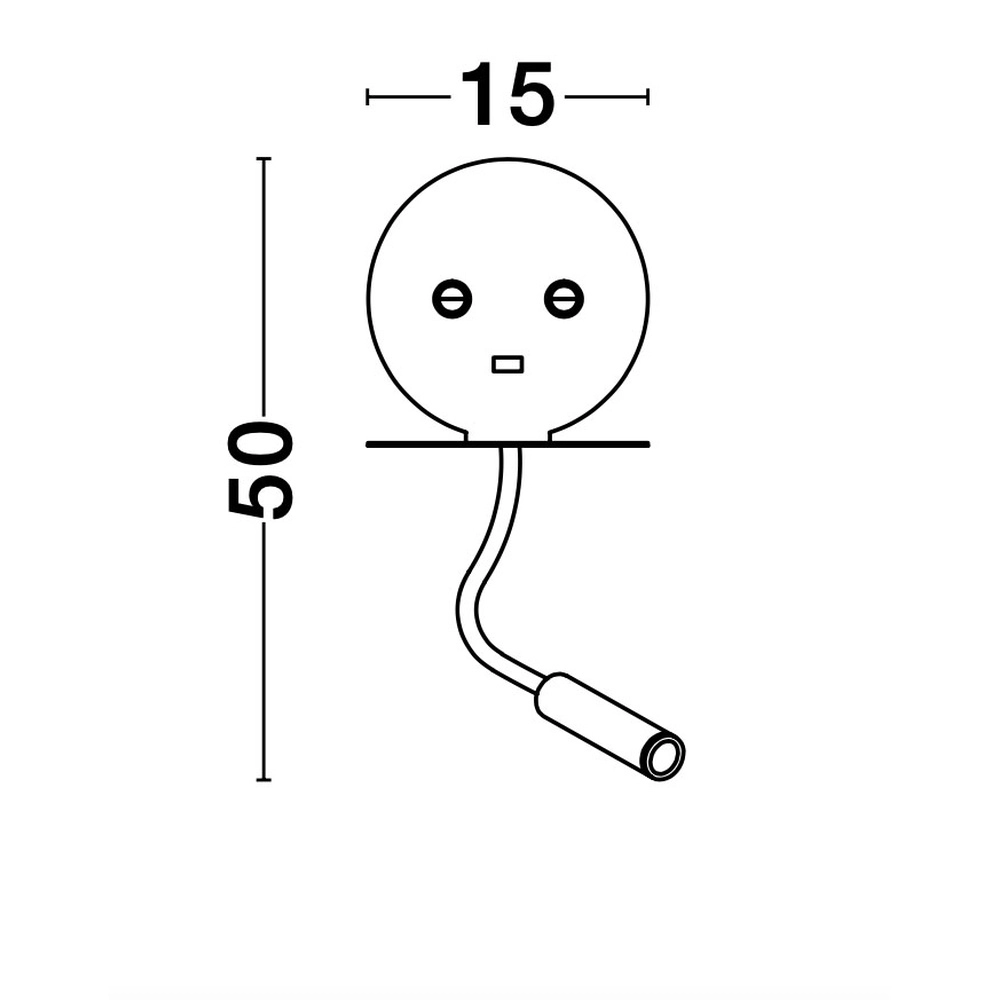 Nachttischlampe Eclip Weiß mit USB Lyora 5212017423689