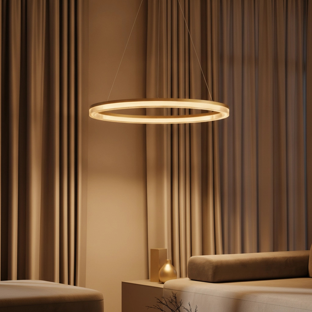 Goldene Pendelleuchte Luana 1-flammig