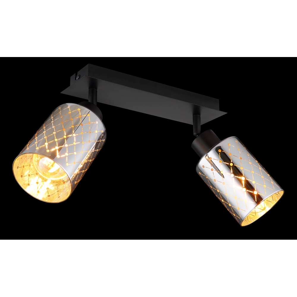 Design-Deckenlampe Alonso 2-Licht Schwarz Globo 9007371566259