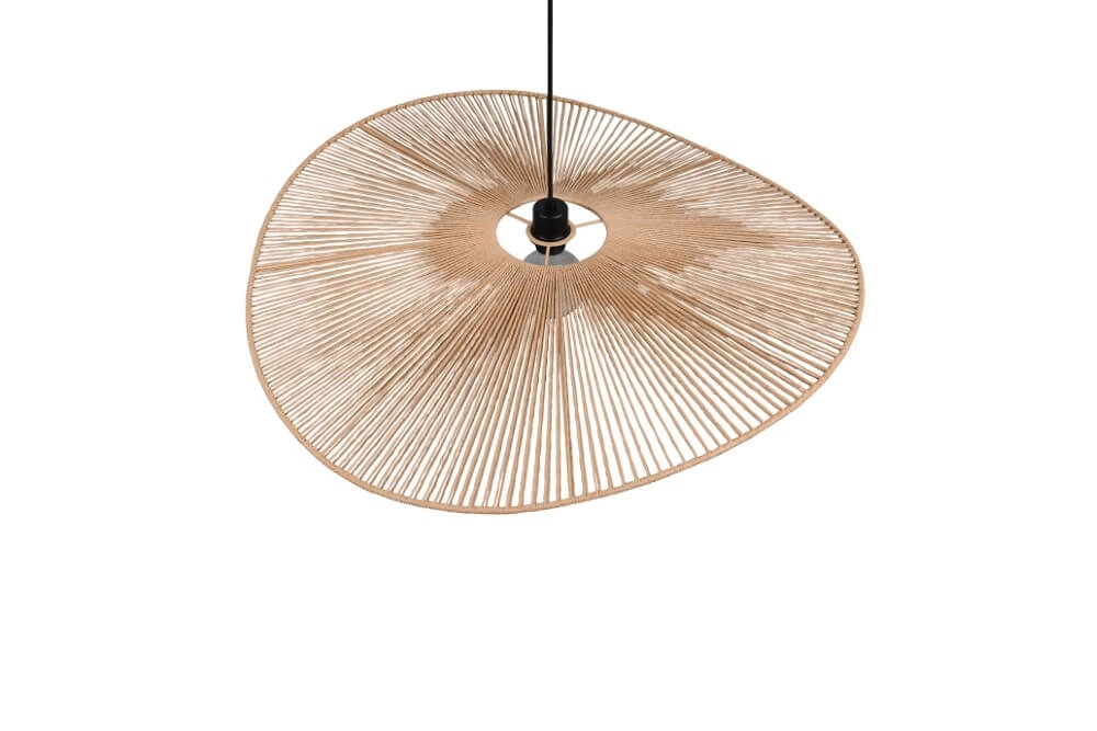 Große japandi Pendelleuchte Laurine Ø 78cm Trio 4017807637632