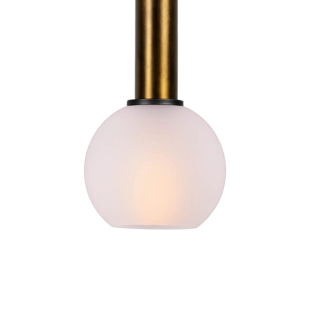 Hängelampe Ø 15cm Bella 2 Antikes Messing mit mattweißem Glas Masterlight 8718121334110