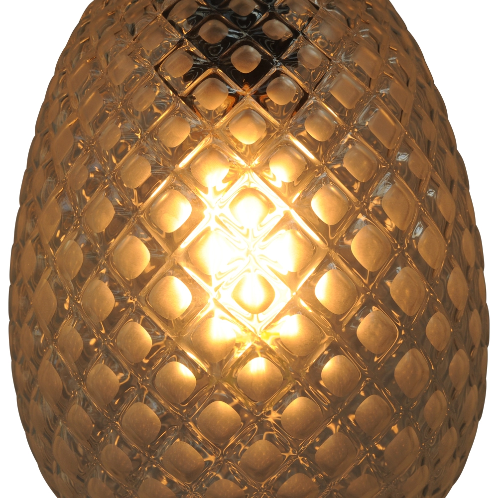 Schwarze Hängelampe Pineapple 6-flammig mit Rauchglas Masterlight 8718121209920