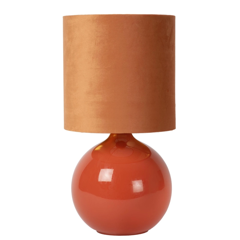 Orangefarbene Tischlampe Esterad Ø 24 cm