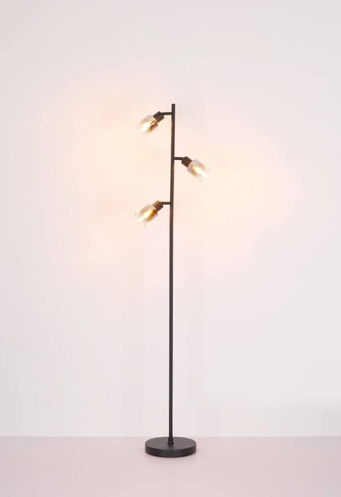 Stehlampe Hubertus mit Rauchglas Globo 9007371458011