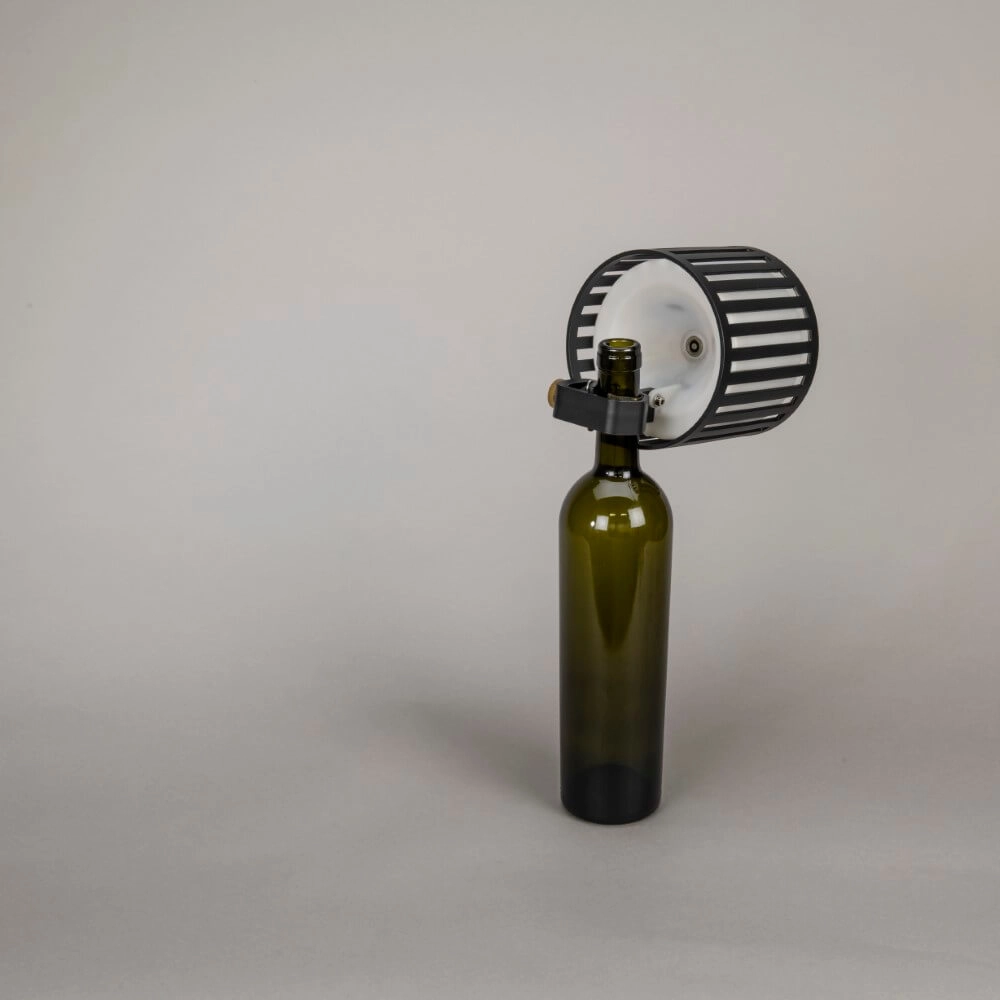 Einzigartige Tischlampe Bottle schwarz wiederaufladbar KonstSmide 7318308377520