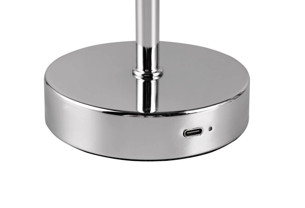 Wiederaufladbare Tischlampe Jeff Chrom Trio 4017807598988