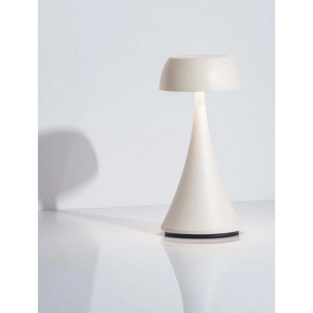 Tischlampe Ycro weiß wiederaufladbar mit USB