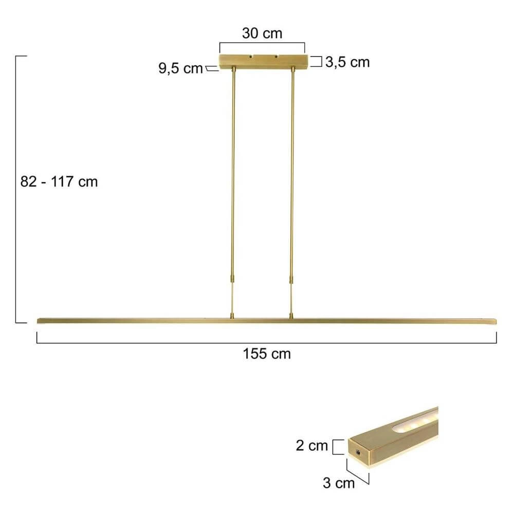 Pendelleuchte Zelena LED Gold Steinhauer 8712746177572