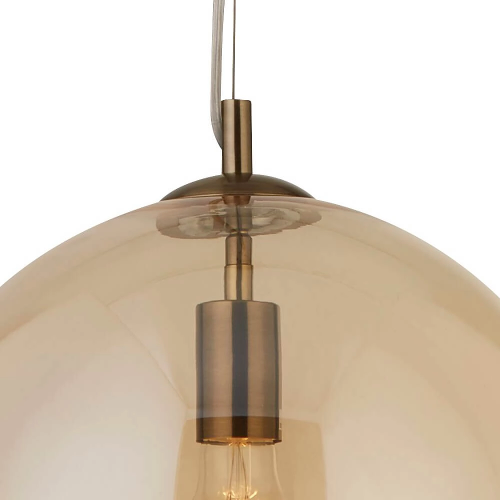 Bernstein Glas Hängelampe Balls Ø 30cm Searchlight 5053423096667
