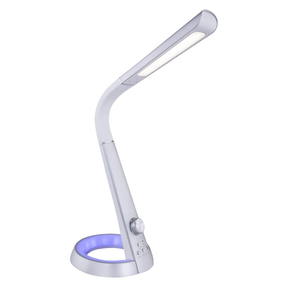 Schreibtischlampe Mitti Silbergrau Globo 9007371384716