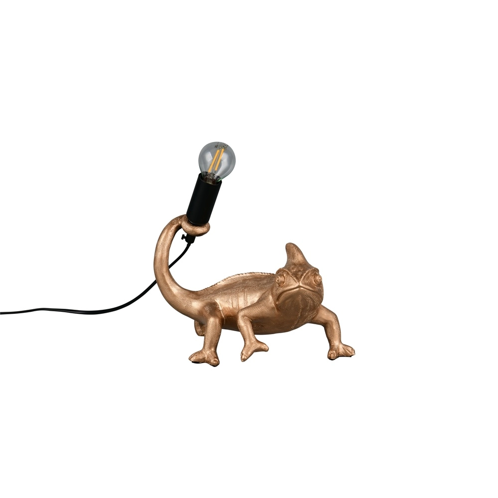 Tischlampe Crawly Eidechse Gold Trio 4017807668124