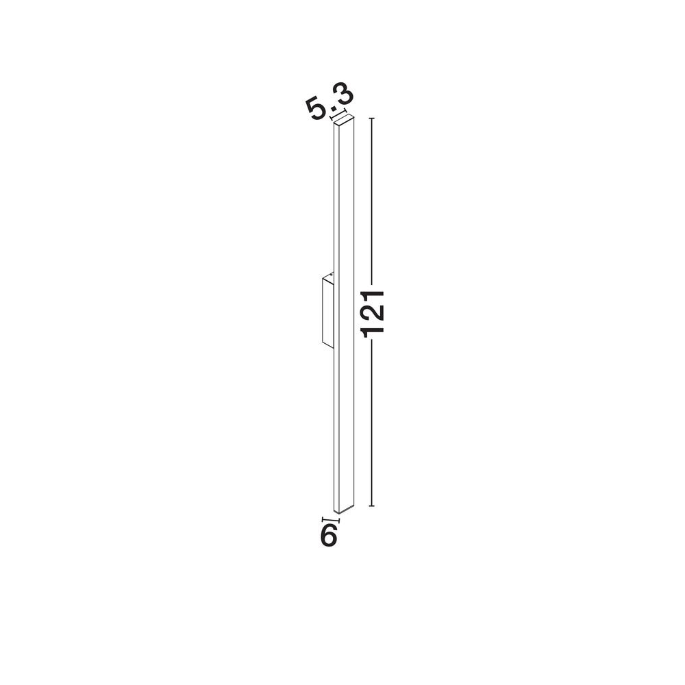 Schlanke Wandleuchte Doul Rostbraun 121cm Lyora 5212017472410