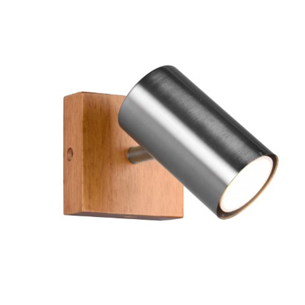Wandspot Marley schwarz mit edelstahl