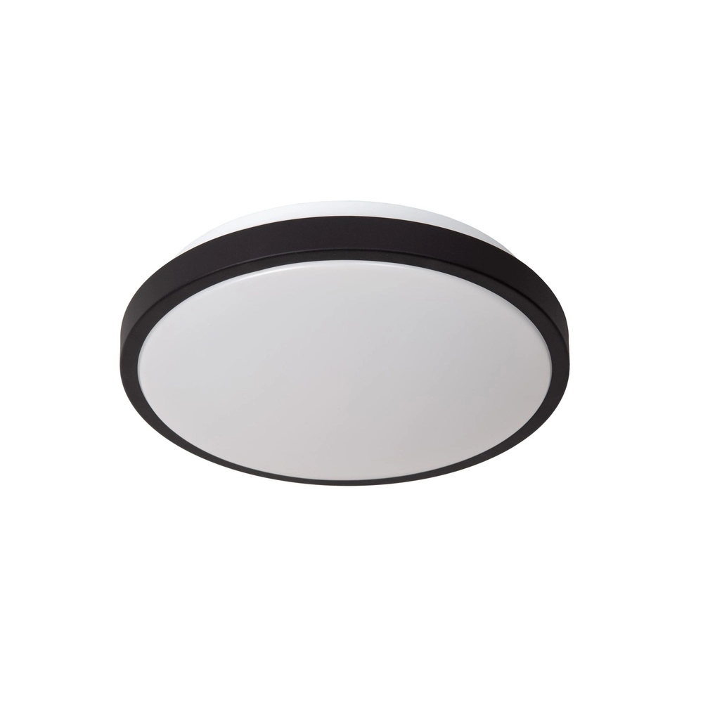 Schwarze Deckenlampe Dasher Ø 29,3 cm IP44 für Badezimmer