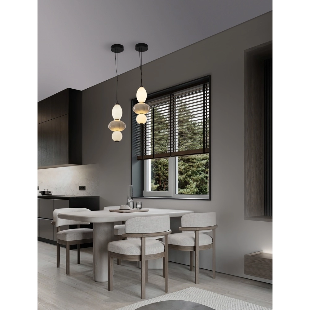 Pendelleuchte Oneta weiß - beige Lyora 5212017473929