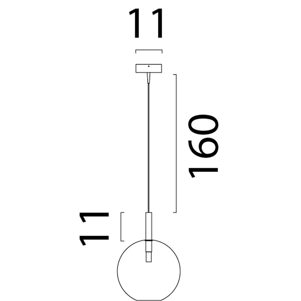 Pendellampe Ø 24 cm Lido Ball mit rauchverdünnendem Glas Masterlight 8718121324708