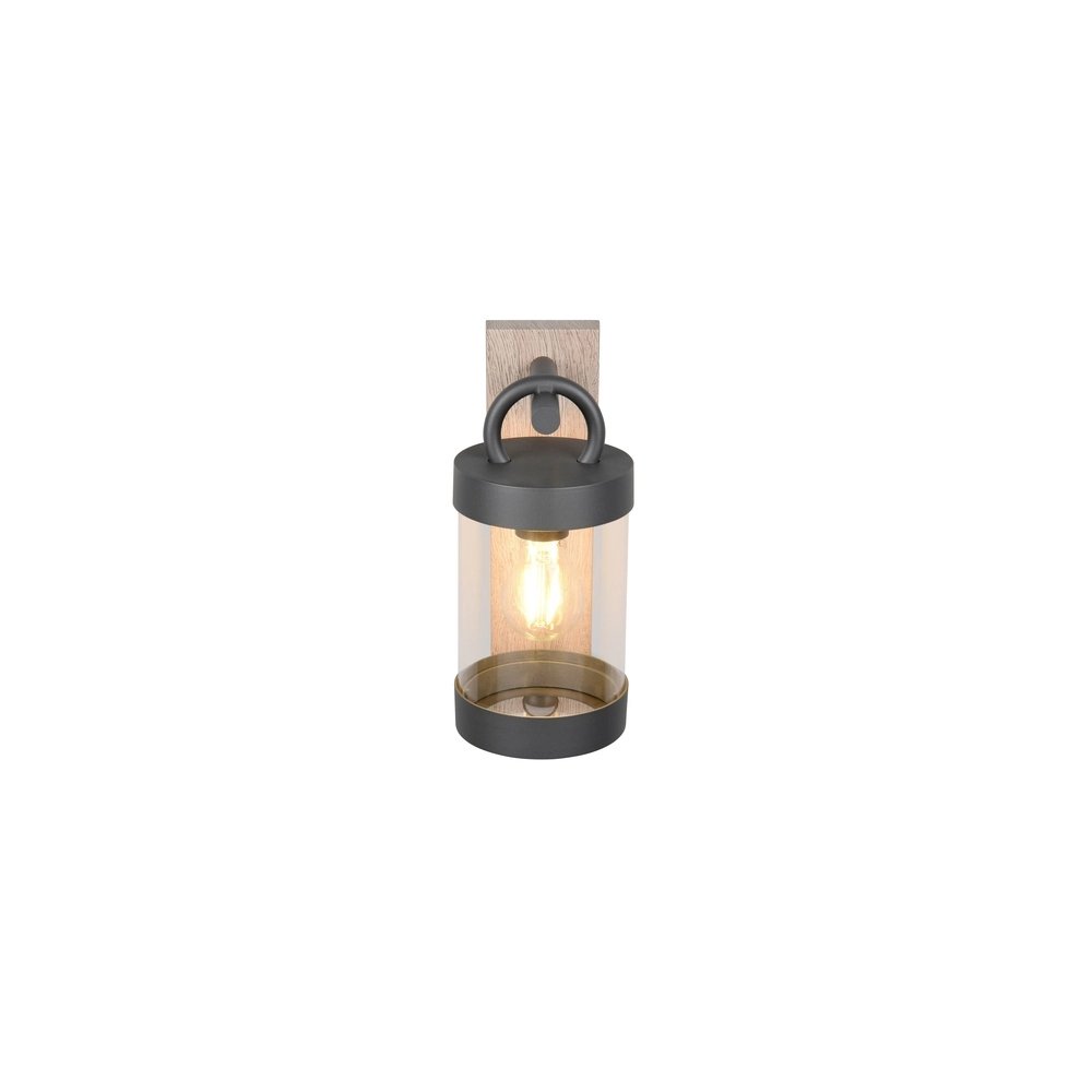 Wandleuchte Sambesi Grau mit Holz und Sensor Trio 4017807647600